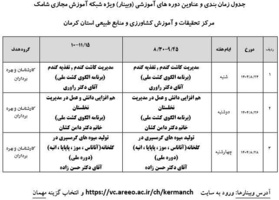 برگزاری وبینارهای آموزشی در مرکز کرمان