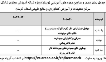 برگزاری وبینارهای آموزشی در مرکز کرمان