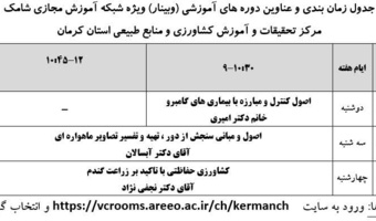 برگزاری وبینارهای آموزشی در مرکز کرمان