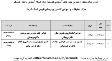برگزاری وبینارهای آموزشی در مرکز کرمان