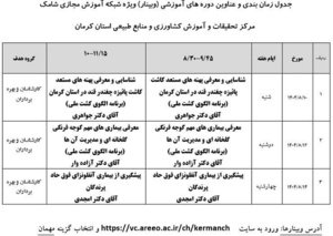 برگزاری وبینارهای آموزشی در مرکز کرمان